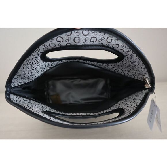 Guess RCS9478081 Black Multi Monogram Suma Travel Insulated Cutout Lunch Tote - Picture 6 of 10